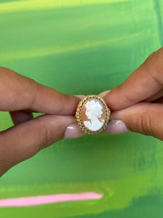 14K Vintage Cameo Ring