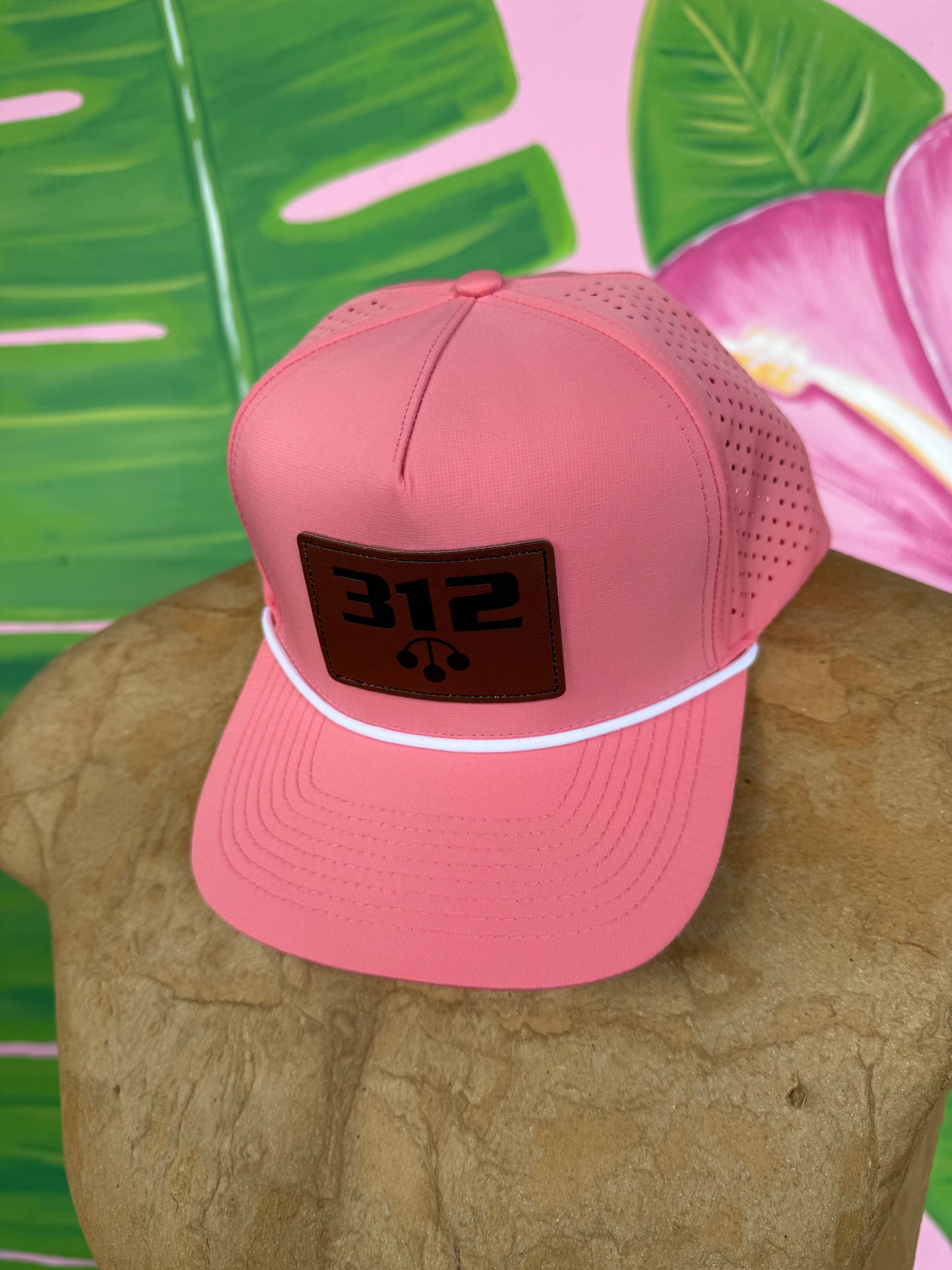 312 Pink Performance Trucker Hat